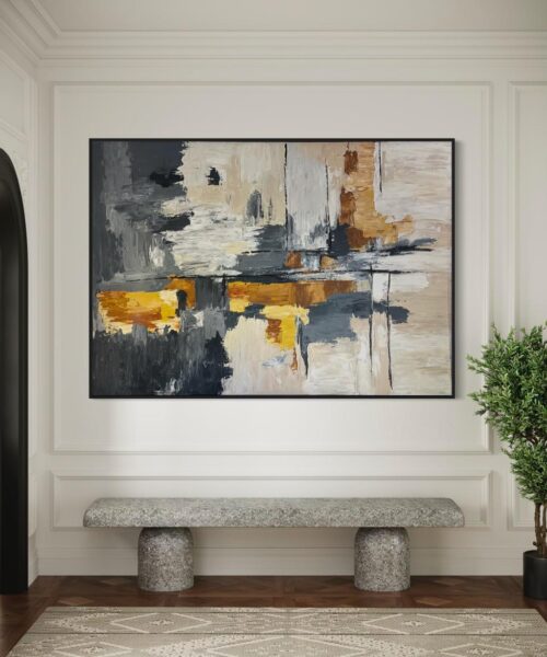 WhatsApp Image 2024 12 18 at 12.59.53 PM 2 Urban Echo Harmony – Modern Abstract Textured Art 100*150cm