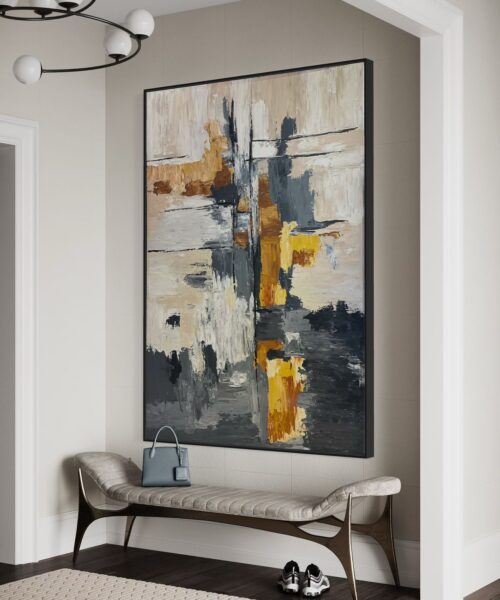 Urban Echo Harmony – Modern Abstract Textured Art 100*150cm