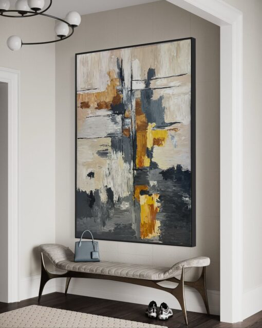 Urban Echo Harmony – Modern Abstract Textured Art 100*150cm