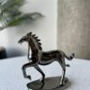 Sleek Black Stallion Sculpture
