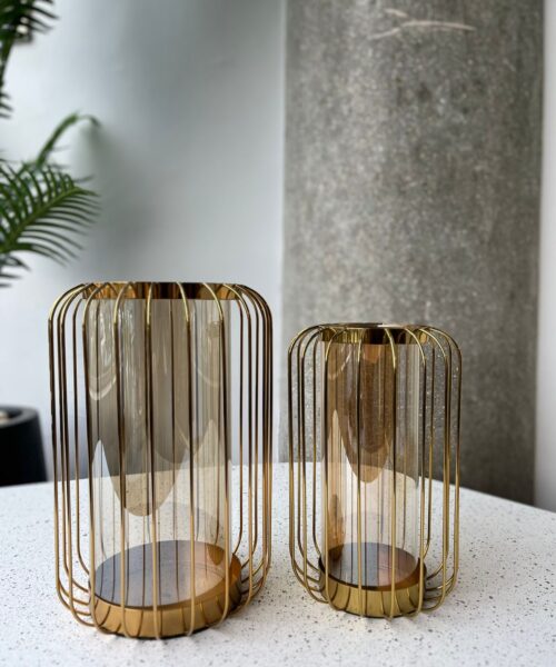 Radiance Gold Lantern Set 2pcs