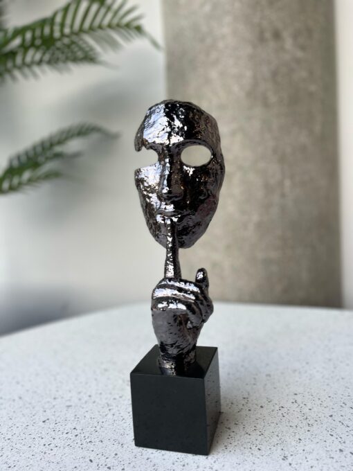 Midnight Silence Mask Sculpture