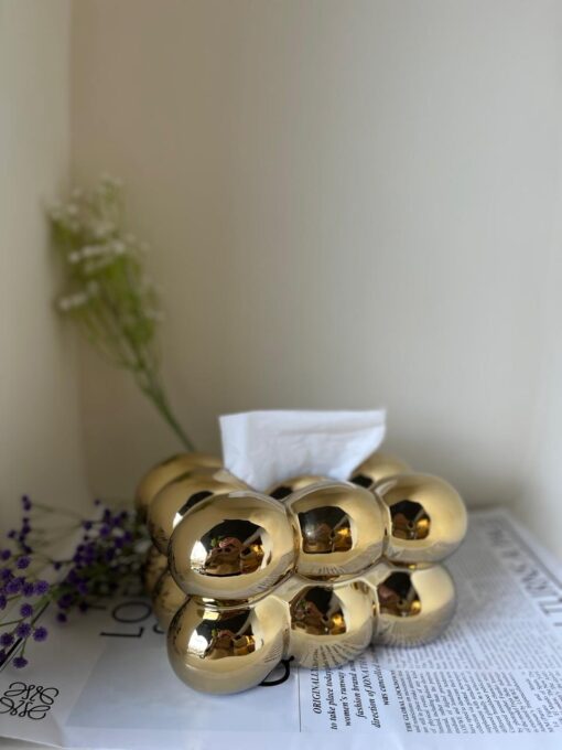 Golden Cluster Tissue Box