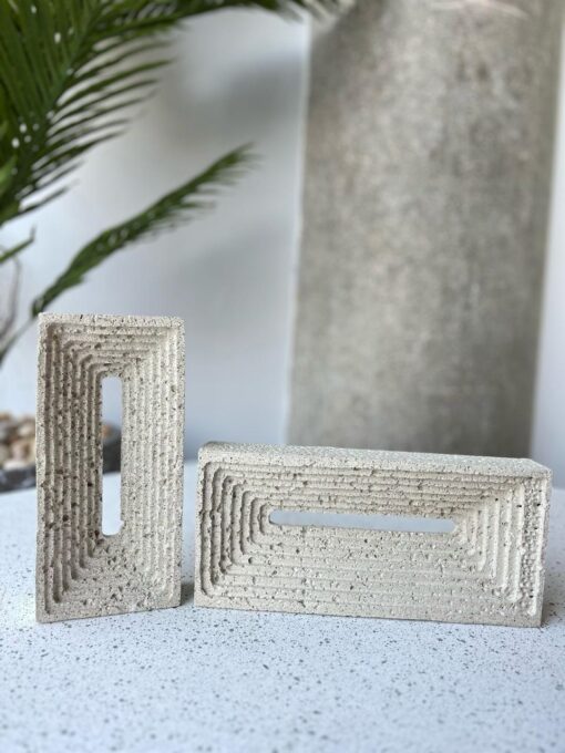Geometric Brutalist Concrete Sculptures