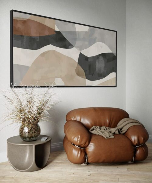 0fd09735 38d4 45b0 b221 ee3c8d8cc321 Earthform Flow: Organic Abstract Shapes - Printed Canvas