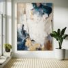 Coastal Mist: Abstract Horizon - Printed Canvas