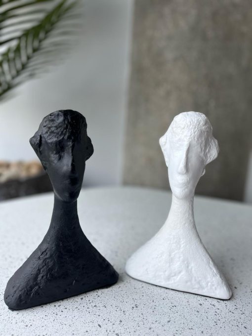Monochrome Muse Face Sculptures