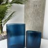 Midnight Ripple Glass Vases Set(2P)