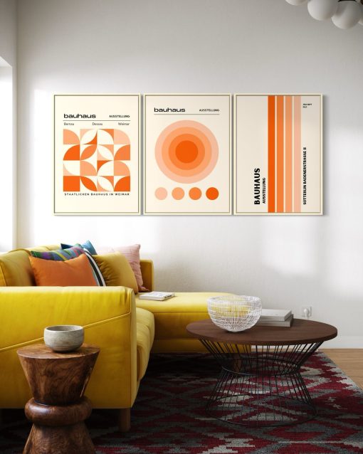 Bauhaus Harmony: Retro Glass Frames Set
