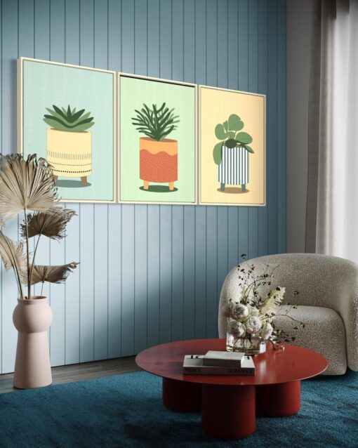Botanical Breeze: Plant Glass Frames Trio - Image 2
