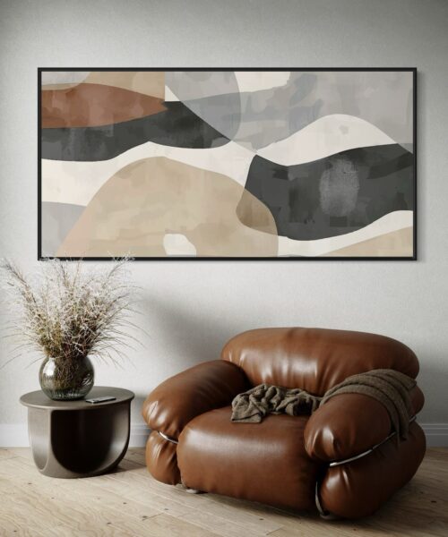 Earthform Flow: Organic Abstract Shapes - Printed Canvas