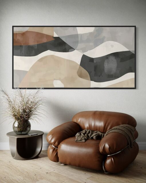 Earthform Flow: Organic Abstract Shapes - Printed Canvas