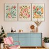 Bloom Cities Trio: Flower Market Posters – Glass Frame Set(3P)