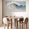 Ivory Wave: Ocean Motion - Printed Canvas
