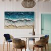Coastal Layers: Textured Wave - Printed Canvas
