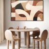 Clay Rhythm: Abstract Earth Tones - Printed Canvas