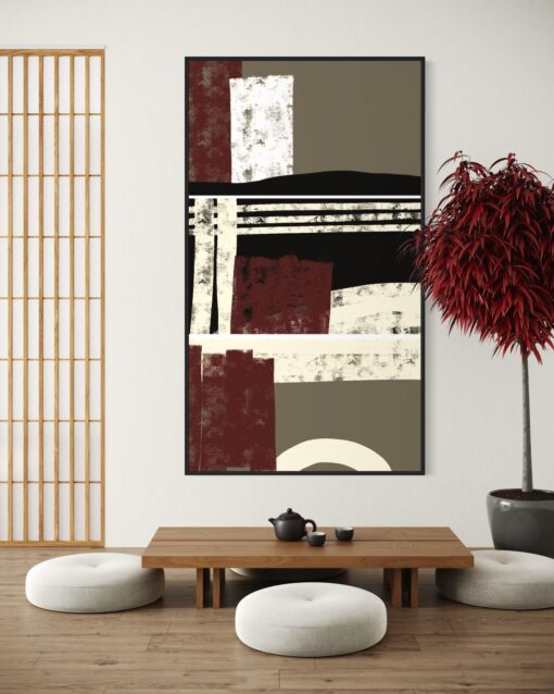 Zen Blocks: Modern Earth Tones - Printed Canvas