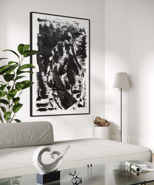 WhatsApp Image 2025 05 05 at 12.53.19 AM Ink Motion: Black & White Abstract - Printed Canvas