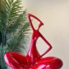 Scarlet Muse: Abstract Sitting Sculpture
