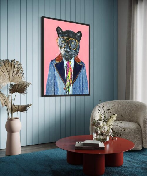 WhatsApp Image 2025 06 22 at 4.11.47 PM Panther Vogue: Luxe Glass Frame Art