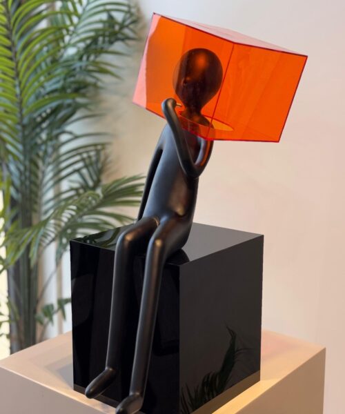 Silent Box Thinker Sculpture