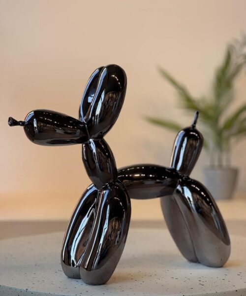 Midnight Balloon Dog Sculpture