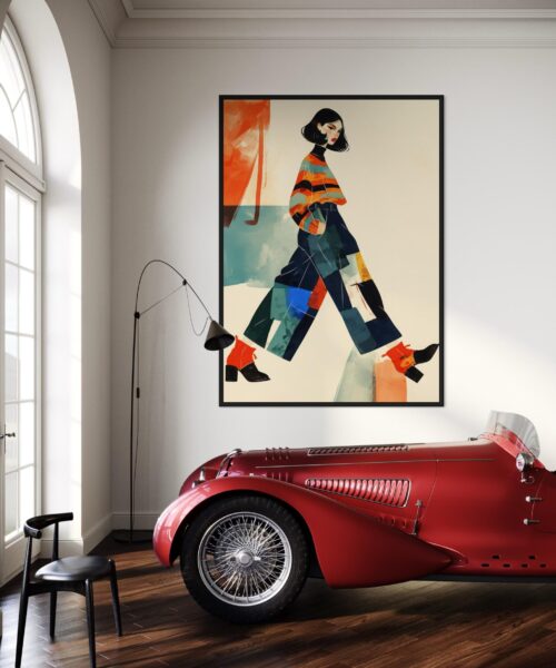 Urban Stride Colorblock Confidence Printed Canvas